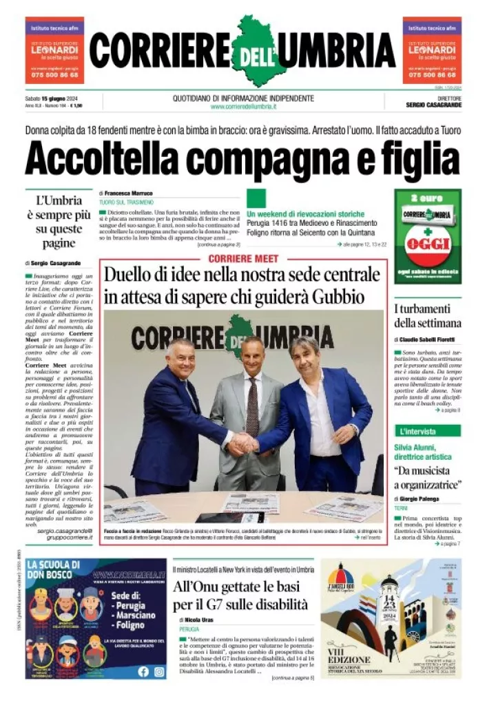 Prima-pagina-corriere umbria-del-2024-06-15